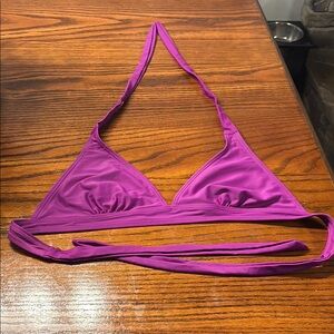 Prana Purple Bikini Top Tie neck and back Size L